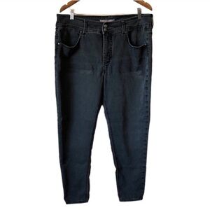 Melissa McCarthy Seven7 Stretchy Skinny Ankle Capri Crop Denim Jeans Black